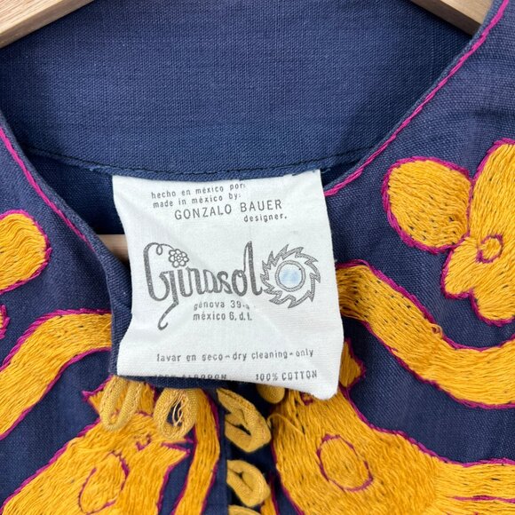 Vintage Gonzalo Bauer Girasol Embroieder Maxi Dress - Picture 3 of 7